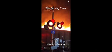 A fiery train caught rolling through downtown London, Ontario...😮