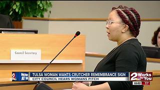 Tulsa woman wants Crutcher remeberance road sign
