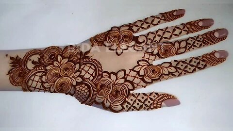Very Beautiful Back Hand Mehndi Design For Beginners ll New Mehndi Designs For Hand