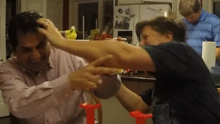 Family game erupts into whipped cream fight