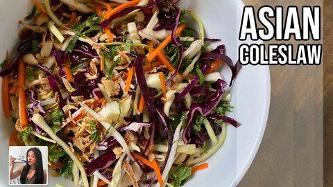 🥗 Asian Coleslaw & Dressing Recipe (Make it Vegan or Vegetarian!) 亞洲沙拉 Asian Salad | Rack of Lam