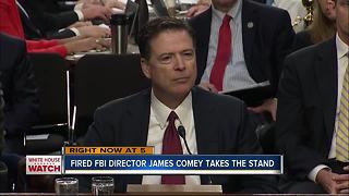 Fired FBI Director James Comey takes the stand