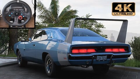 1969 Dodge Charger DAYTONA - BURNOUT | Forza Horizon 5 | Logitech G29 Gameplay | 4K