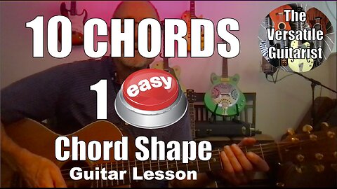 10 EASY Guitar Chords - 4 MINUTE Guitar lesson + tutorial