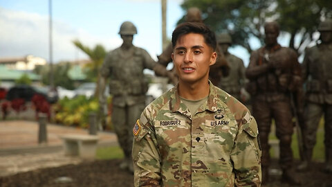 Spc. Rene Rodriguez is awarded the Soldier’s Medal for his act of heroism