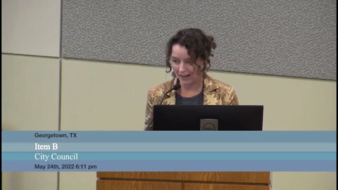 Keri Smith Addresses the Georgetown, TX City Council about Grooming Mural