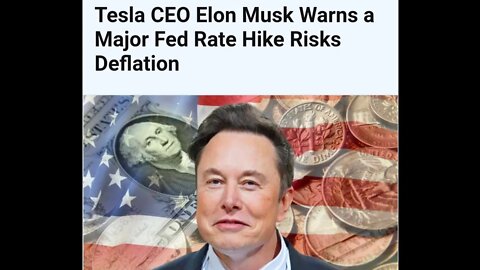 Tesla CEO Elon Musk Warns a Major Fed Rate Hike Risks #cryptomash #shortsfeeds #shorts #ytshorts