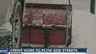 Crews work to plow side streets