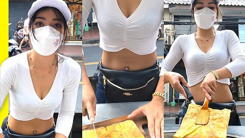 The Most Beautiful Roti Girl In Bangkok - Thailand Street Food