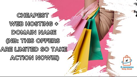 CHEAPEST WEB HOSTING + DOMAIN NAME!! (THIS OFFER IS LIMITED, TAP IN NOW!!!)