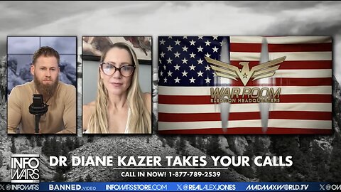 INFO WARS ASK THE DR - Dr Diane Kazer - CIPRO Dangers, Toxic Wireless Headphones & Parasites