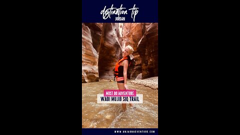 Canyoning below sea level in Wadi Mujib Jordan | #wadimujibsiqtrail #jordantravel