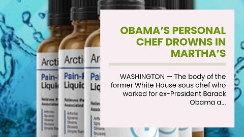 Obama’s personal chef drowns in Martha’s Vineyard…
