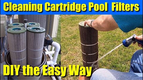 💦Pool Help 4 ● Cleaning Cartridge Filters the Easy Way and Reinstall for Pentair CC 420 ✅