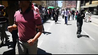 SOUTH AFRICA - Johannesburg - Security employees protest - Luthuli House (Videos) (Sgk)