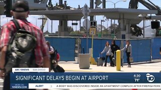 Removal of San Diego Airport Terminal 1 pedestrian bridge begins