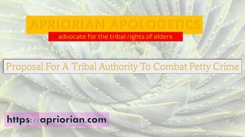 Proposal For A Tribal Authority To Combat Petty Crime