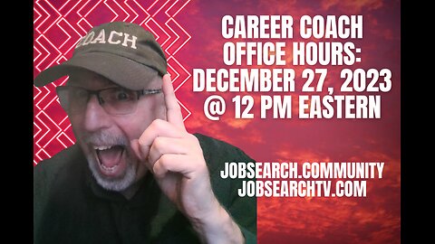 Career Coach Office Hours: December 27 2023