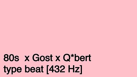 80s x Gost x Q*bert type beat