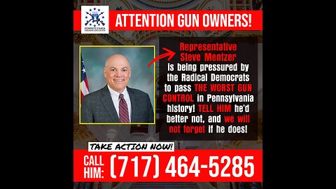 Steve Mentzer - The Deciding Vote on Gun Control in Pennsylvania?