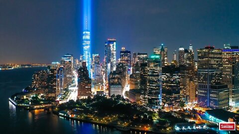 New York City 24/7 HD Screensaver Live - New York City Skyline at Night - NYC Drone Video