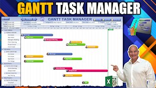 How To Create A Drag & Drop Gantt Style Task Manager In Excel [Full Masterclass + Free Download]