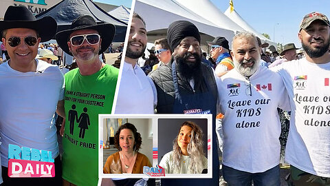 Conservative MP under fire for posing with people wearing "controversial" message: leave kids alone