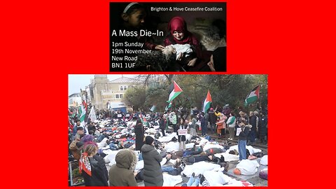 Palestine 'Mass Die-In' Brighton 19th November 2023