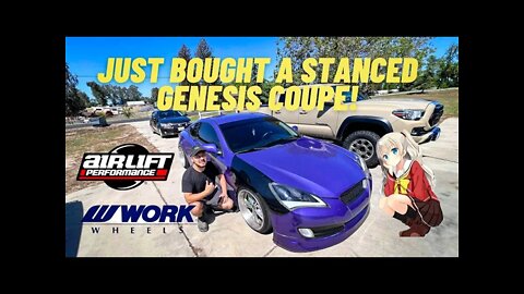 Ian just bought the LOWEST Genesis V6 Coupe BAGGED with $3000 Work Wheels for CHEAP!