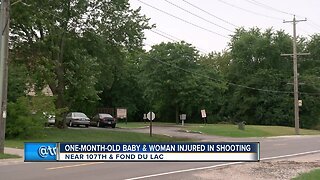 One-month-old baby and woman injured in shooting