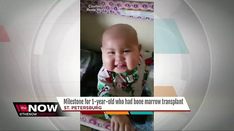 1YO celebrates bone marrow transplant milestone