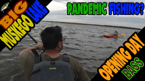 Kayak Fishing during the Covid-19 Pandemic First Wave on Big Muskego Lake using Grubs and Wake baits