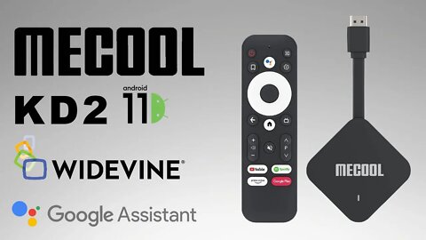 Mecool KD2 Amlogic S905Y4 Android 11 TV OS Certified TV Stick