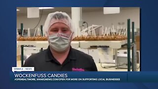 Wockenfuss Candies says "We're Open Baltimore!"