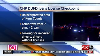 California Highway Patrol to conduct DUI checkpoint in Kern County