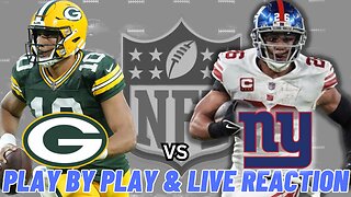Green Bay Packers vs New York Giants Live Reaction | NFL Play by Play |Watch Party|Packers vs Giants
