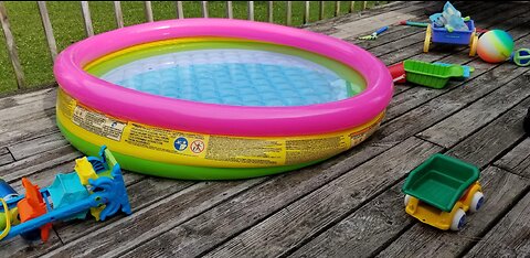 Read User Reviews: Intex Kiddie Pool - Kid's Summer Sunset Glow Design - 58" x 13"