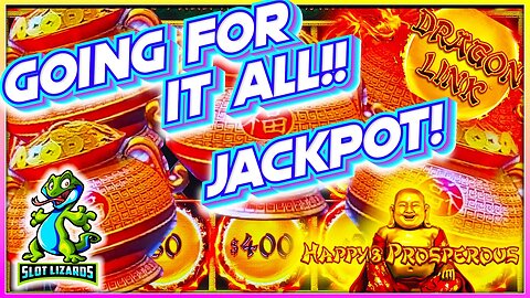 GOING FOR IT ALL! SURPRISE JACKPOT HANDPAY! Dragon Link Happy and Prosperous Slot