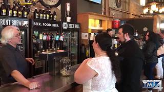 Couples get married at Lakefront Brewery on Valentine's Day