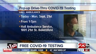 Free Pop-Up COVID-19 drive through testing offered at Hall Ambulance