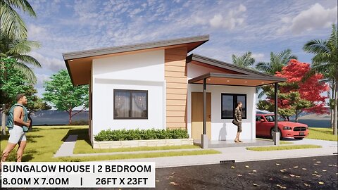 BUNGALOW HOUSE 8.00Mx7.00M | 2 BEDROOM