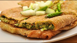Savory Martabak The Indonesian Fried Pancake with 3 Duck Eggs Super Yummy