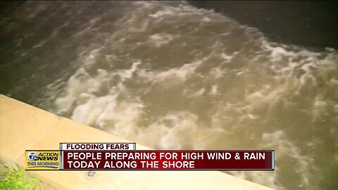 Waves crashing into backyards in Harrison Township