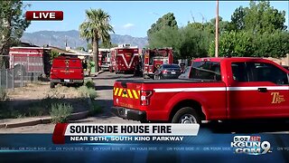 LIVE: Crews battling house fire on Tucson's south side
