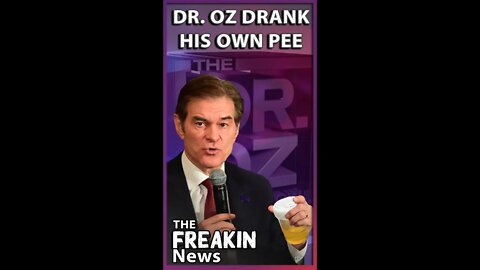 G–O–PEE Candidate: Video Shows Dr. Oz Describing The Taste Of His Own Urine On Jimmy Kimmel #shorts