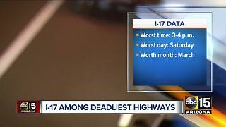 I-17 ranked among the top 5 deadliest highways