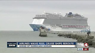 Airlines waive fees and cruise ships reroute ahead of the Hurricane