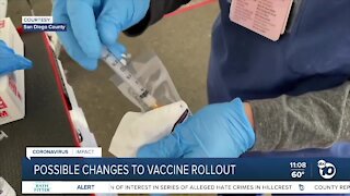 Possible changes to California vaccine rollout