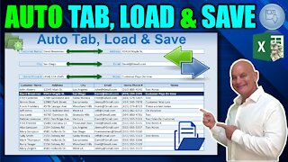 How To Automatically Set The Tab Order, Save & Load Data in Microsoft Excel