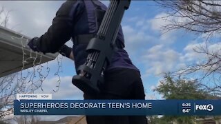 Superheroes decorate teen's home